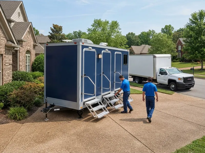 Four-Stall Luxury Restroom Trailers in Fairview, TN