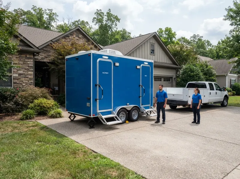 Two-Stall Luxury Restroom Trailers in Fairview, TN